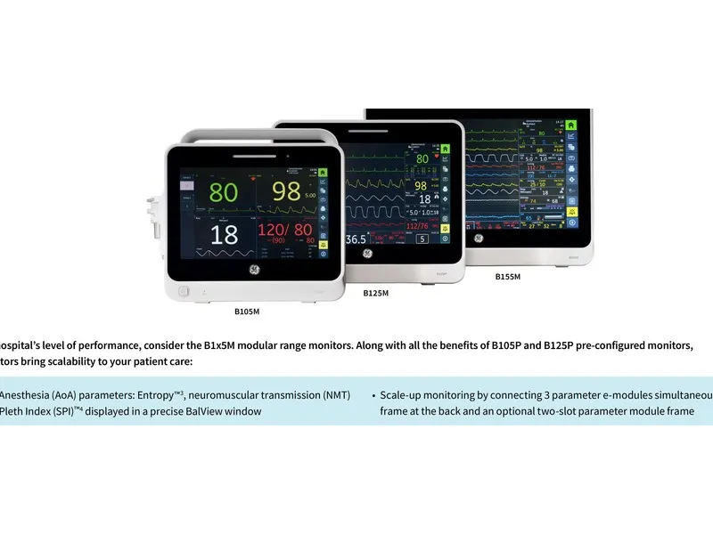GE B155M เครื่องติดตามผู้ป่วยแบบโมดูลาร์