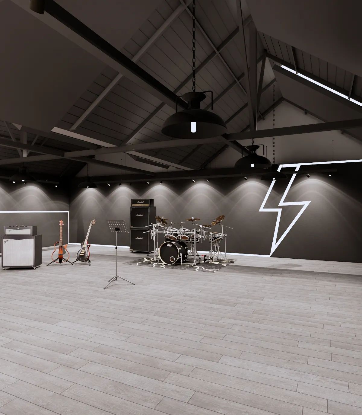 Professional rehearsal rooms and recording studio in the heart of Bangkok.