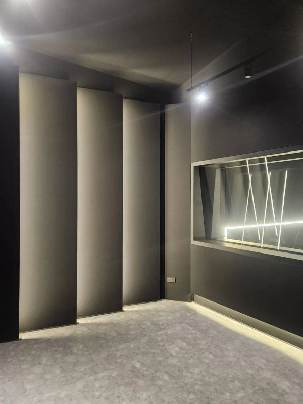 Studio room with acoustic panels