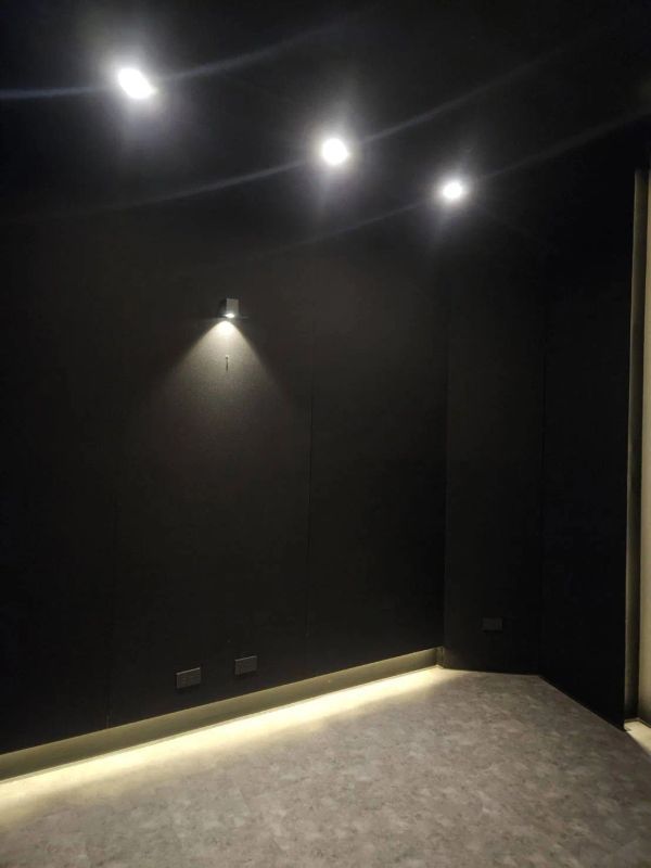 Studio room with acoustic panels